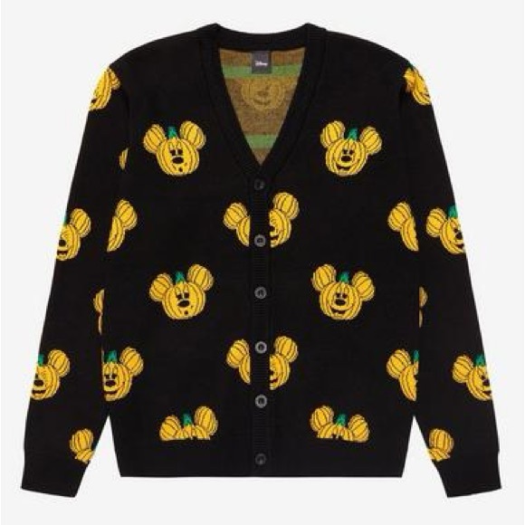 Cakeworthy Disney Mickey Mouse Jack-O'Lantern Expressions Women's Cardigan - Picture 1 of 2